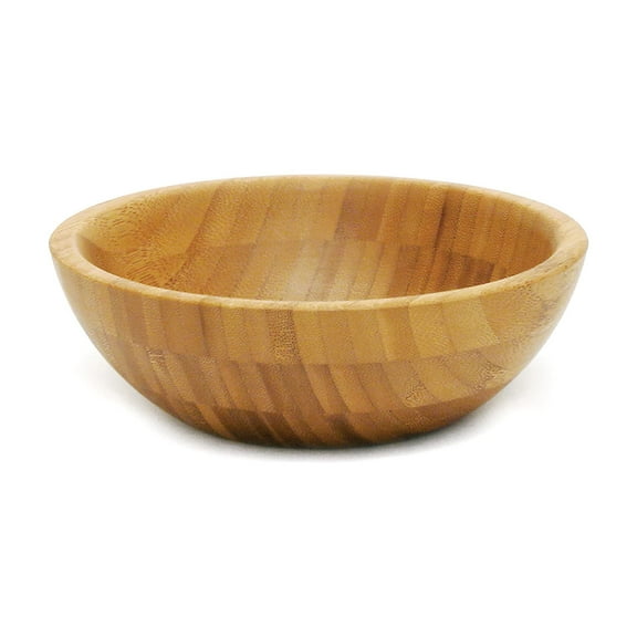Lipper International 8203 Bamboo Wood Salad Bowl, Small, 7" Diameter x 2.25" Height, Single Bowl