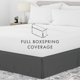 thumbnail image 5 of Linen Market Simply Soft Premium Falda de Cama Plisada, holanes para Polvo, Contempor&aacute;neo, Gris, King, 1, 1, 5 of 6