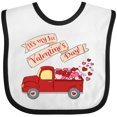 thumbnail image 3 of Inktastic It's My 1st Valentine's Day with Red Truck and Hearts Boys or Girls Baby Bib, 3 of 4