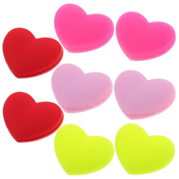 Amosfun 6Pcs Silicone Tennis Racket Shock Absorbers with Cute Heart Design