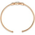 thumbnail image 2 of Chisel Stainless Steel Polished Rose IP-plated with Preciosa Crystal Flexible Cuff Bangle - 6.5" Bracelet, 2 of 6