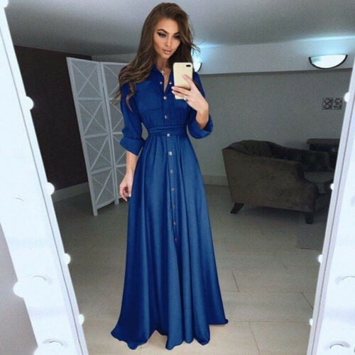 Sleeve Solid Draped Maxi Dresses 