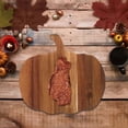 thumbnail image 5 of Pumpkin Shaped Wood Cutting Board Halloween Charcuterie Cheese Serving Platter Fall Thanksgiving Decor Kitchen Wooden Board with Handle for Entertaining Gifts Holiday Tray (12" x 13"), 5 of 7