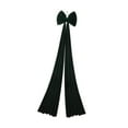 thumbnail image 3 of Christmas Bow Tree Topper Ornament Large Green Velvet for Holiday Home Party Indoor Outdoor Decor, 3 of 7