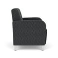thumbnail image 2 of Siena Reception Oversize Guest Chair / Brushed Steel Legs / Black / Dark Gray, 2 of 5