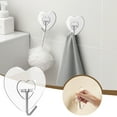 thumbnail image 1 of Ganchos adhesivos para pared de alta resistencia 1 PC | Gancho transparente reutilizable para cocina, garaje, oficina | Acero inoxidable y PVC | Montaje invisible para extensión de cables, abrigos, 1 of 9