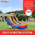 thumbnail image 5 of Pogo Bounce House Crossover Kids Inflatable Water Slide, Classic Rainbow With Blower, 12 ft, 5 of 9