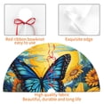 thumbnail image 4 of Rateoe Colorful Cloud Butterfly Sunflower Print Christmas Tree Skirt 30" for Xmas Holiday New Year Party Circle Tree Mat Ornaments Decoration, 4 of 7