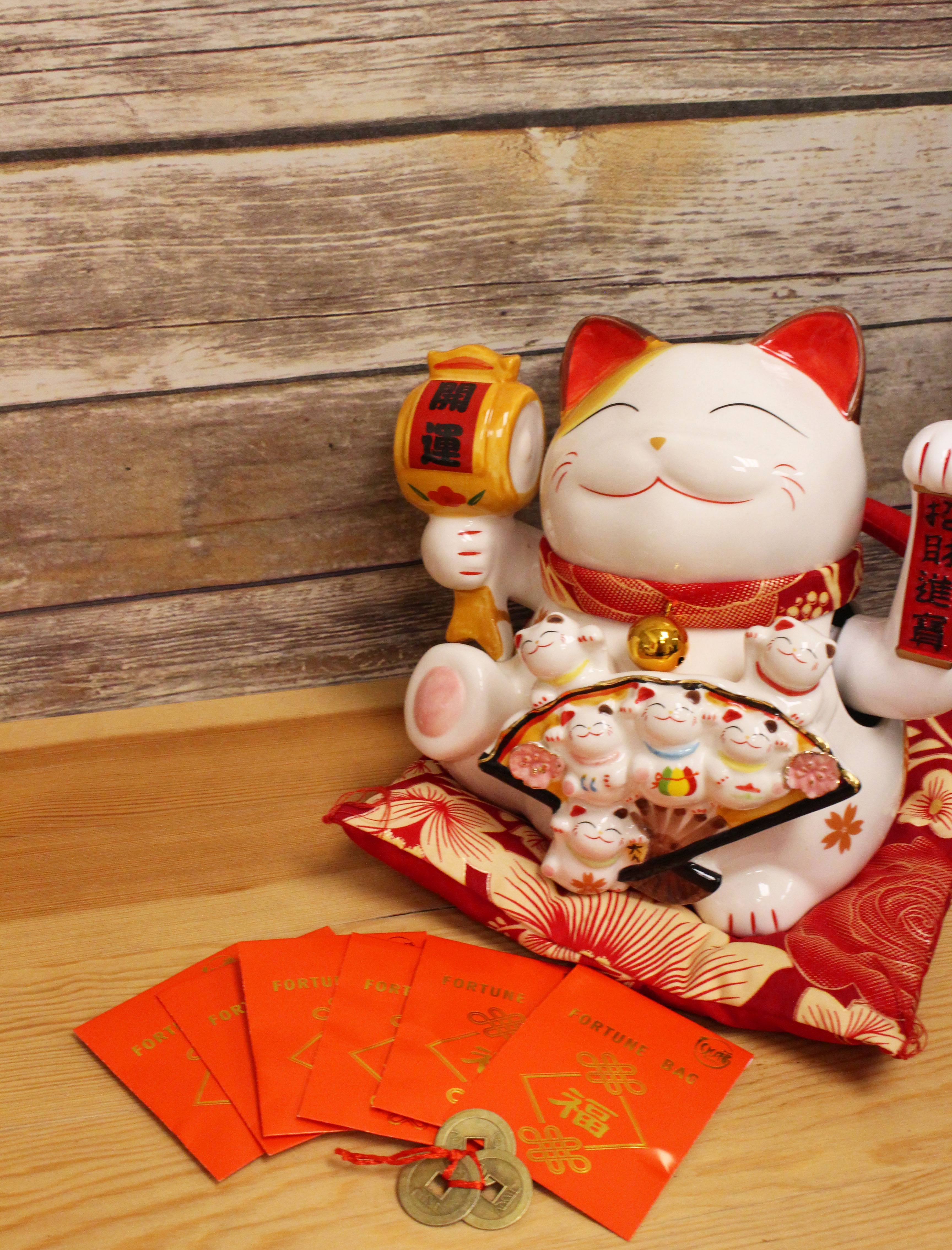 6Pcs Chinese Red Envelope with Feng Shui Ancient Coins Traditional Red Packet Lucky Patcher for New Year Wedding Birthday C12010 CRE50