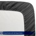 thumbnail image 6 of Fitted Sheet + Pillowcase Set, Microfiber, Wrinkle Resistant, Full, Grey, 6 of 8