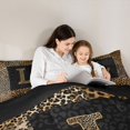 thumbnail image 5 of Catabedysis Classic Animal Print Initial L 7pcs Queen Bedding,Vintage ABC Themed Bedding Comforter Set Queen,Black Reversible For Girls, 5 of 7