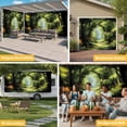 thumbnail image 6 of Forest Garage Door Cover Banner 7 x 8 FT, Nature Woodland Spring Scenic Green Trees Flower Garage Door Curtains Backdrop with Grommets for Indoor Outdoor Wall Party Porch Yard Decorations Background, 6 of 9