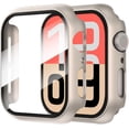 thumbnail image 1 of Yanonmyfd 2 Piezas Funda para Apple Watch Series 6/5/4/SE 3/SE 2/SE 40mm Protector Pantalla Vidrio Templado Incorporado,HD Protección Completa PC Dura Estuche Protective Case,Transparente,40mm, 1 of 46