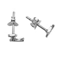 thumbnail image 4 of Simple & Stylish Sterling Silver Letter "L" Stud Earrings, 4 of 5