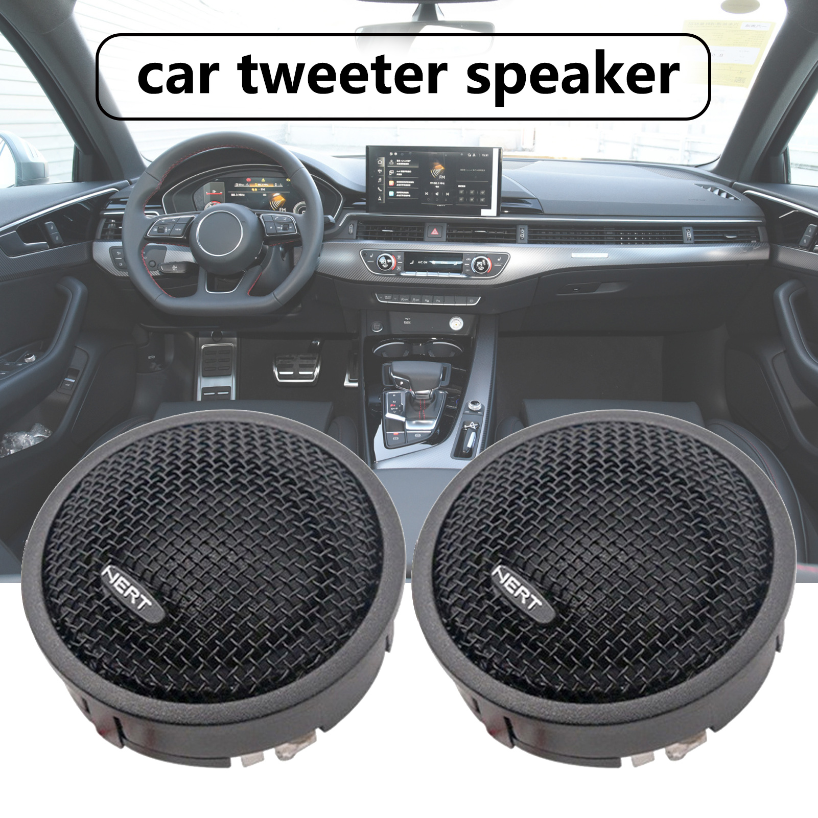 BetterZ 1 Set Car Speaker High Power Clear Sound Round 120W HighPitched Car Speaker Tweeter for
