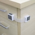 thumbnail image 1 of Nueva versión de candados de seguridad para niños, paquete de 10. Gabinetes a prueba de bebés, cajones con longitud de correa fácilmente ajustable, opción de doble bloqueo, pestillo más fáci, 1 of 5