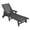 Black-One Pcs, variant on Aukfa 3 Pcs Outdoor Patio Chaise Lounge w/ Coffee Table&Cup Holder, Adjustable Backrest, HDPE, Black