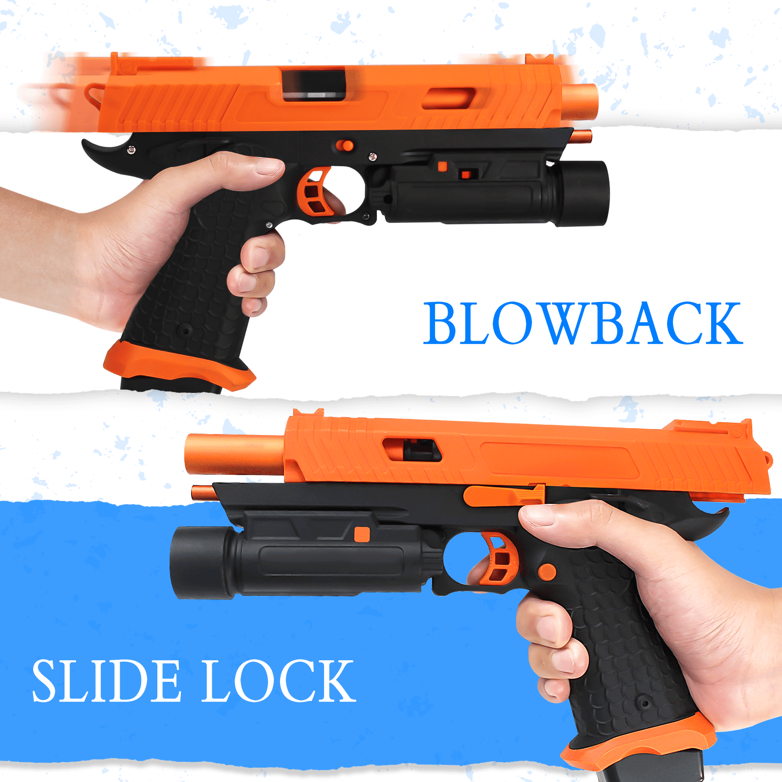 BIU BLASTER Electric Splatter Ball Blaster Auto X5 Splat Blaster  for Outdoor Games  Age 14+ Years