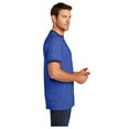 thumbnail image 3 of Port & Company Men's Core Cotton Ringer Classic Soft T-Shirt Heather Royal/ Navy Small, 3 of 4