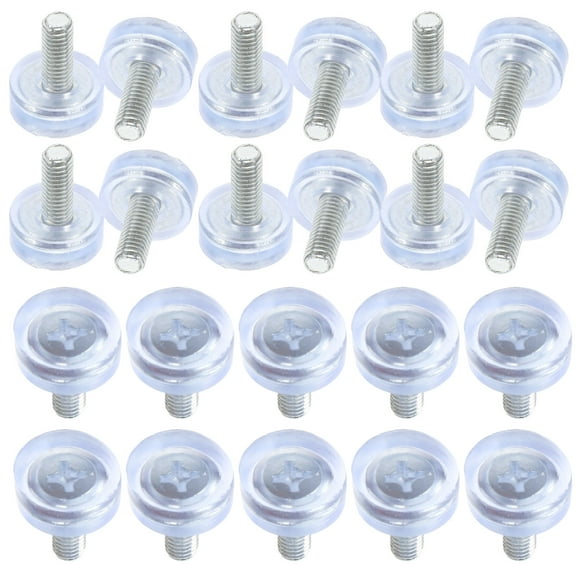 20 Pcs Swivel Chairs M8 Foot Pads Coffee Table Transparent Floor Mats
