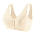 thumbnail image 4 of Arlun,Front Closure Supportive Bras for Post Women Comfortable Wireless Breast Prosthesis(Right) Bras No Underwire Full Coverage Bralettes Soft Comfy Ideal for Everyday Wear Beige 44, 4 of 6