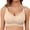 Beige, variant on Women's Strappy Padded Medium Support Yoga Sports Bra Workout Top for Fitness and Exercise Beige L