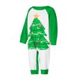 thumbnail image 3 of Elippeo Christmas Family Pajamas Matching Set Christmas Tree Print Raglan Long Sleeve Tops and Pants Loungewear Soft Sleepwear, 3 of 10