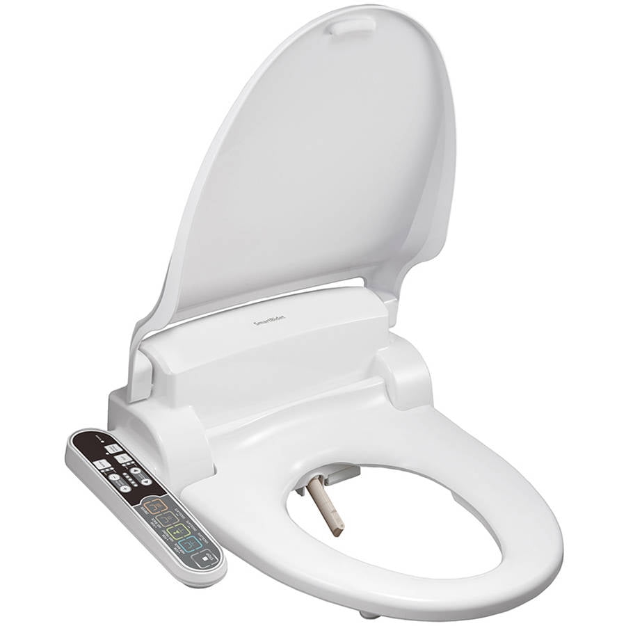 SmartBidet Electric Bidet Seat with Control Panel for Round Toilets