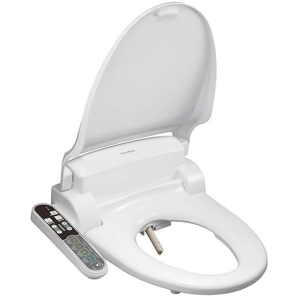SmartBidet Electric Bidet Seat with Control Panel for Round Toilets