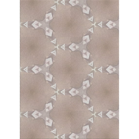 Ahgly Company Indoor Rectangle Patterned Rose Gold Pink Novelty Area Rugs, 8' x 10'