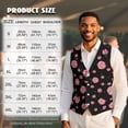 thumbnail image 6 of Uorisanigo Christmas Candy Print Mens Casual Vest Sleeveless Men's Suit Vest Casual Size 2XL Regular Fit V Neck Vests Jacket Stylish for Prom for Men, 6 of 7