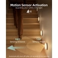 thumbnail image 4 of EZVALO 6-Pack Rechargeable Motion Sensor Light Indoor, 15 RGB Color Temps Under Cabinet Lighting, Wireless LED Puck Lights with Remote, Und, 4 of 9