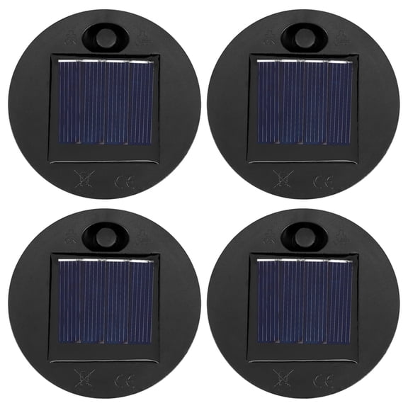 4 Pieces Replacement Solar Light Tops Outdoor Hanging Lantern Light Solar Light Parts Round Solar Lights Waterproof