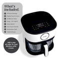 thumbnail image 7 of COOK WITH COLOR Air Fryer, 5.5Qt Glass Air Fryer, 1400W, 8 Presets, White, 7 of 7