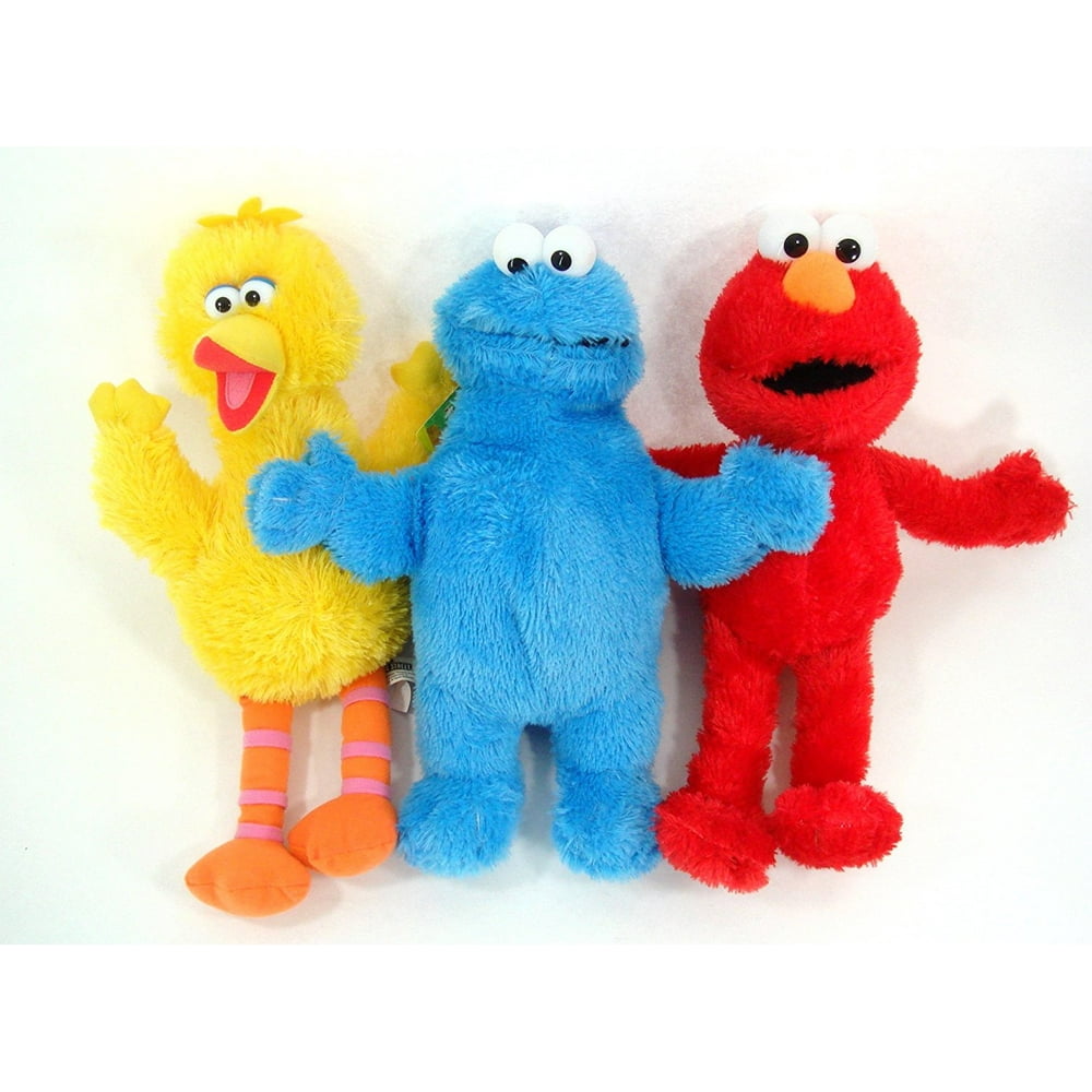 Sesame Street Elmo and Friends 3 Piece 13" Plush Set Includes Elmo