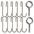 thumbnail image 3 of Sorbus Ceiling mounted Pot Rack with Hooks-Rustic, 3 of 11