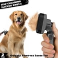 thumbnail image 4 of 3PCS Self Cleaning Slicker Brush & Pet Grooming Rake & Flea Comb for Dogs,Cats and Horses | Double-Sided Dematting Comb & Skin Friendly Deshedding Grooming Tool | Premium Pet Supplies（Gray), 4 of 14