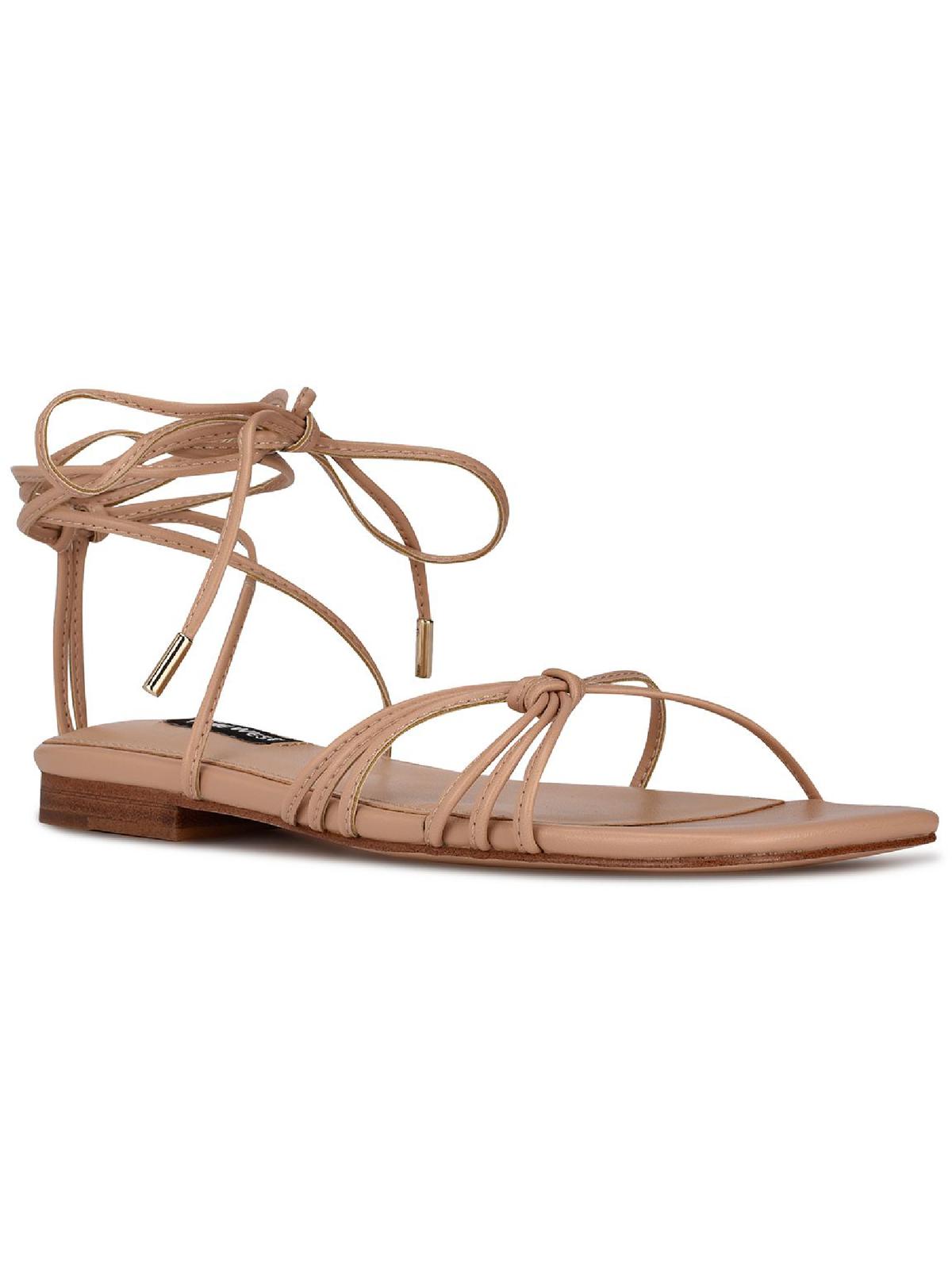 Nine West Womens Minus 3 Faux Leather Ankle Strap Gladiator Sandals -  Walmart.com