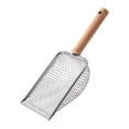 thumbnail image 2 of Long Handle Stainless Steel Cat Litter Scoop, Heavy Duty Solid Slotted Sifting Design, Fast Separation of Clean Litter, Ergonomic Handle Keeps Hands Clean, Smooth Easy to Rinse, for Pet Litter Boxes, 2 of 8