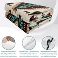 thumbnail image 4 of Full Quilt Set 78''x90'', Red Teal Brown Southwestern Lightweight Bedspread Coverlet Set with 2 Pillow Shams, Ethnic Geometric Boho Retro Breathable All Season Quilt Bedding for Bedroom/Guest Room, 4 of 9