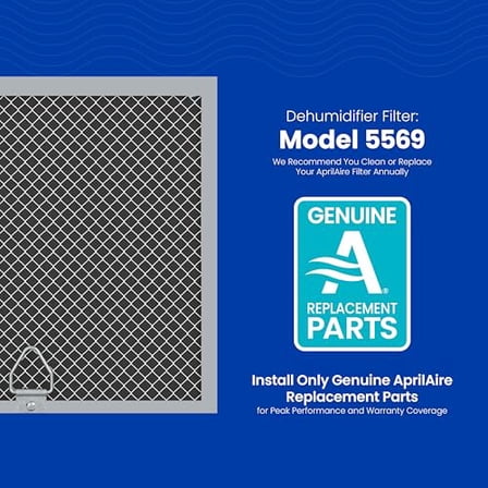 Aprilaire 5569 Washable MERV 8 Dehumidifier Filter for Whole-House Dehumidifiers 1870, 1872, E130, 14x19x1 (Pack of 1)