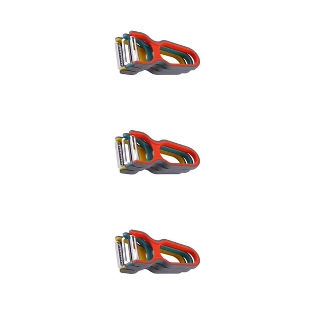 Toystoory 3 unids/set pelador de alimentos de acero inoxidable mango antideslizante Manual cocina herramienta para pelar Color al azar Type1 NO1 Toystoory CBP111038