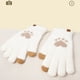 thumbnail image 5 of Guantes de invierno cálidos para mujer con pantalla táctil, guantes térmicos de punto cable con forro polar de lana para clima frío, 5 of 6