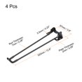 thumbnail image 2 of Unique Bargains Folding Table Legs, 4 Pack 32cm(12.6') Metal Foldable Coffee Table Legs, Black, 2 of 6