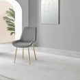 thumbnail image 5 of Furniturebox UK Pesaro Pesaro Modern Adult Velvet Gray Dining Side Chairs, Set of 2, 5 of 6