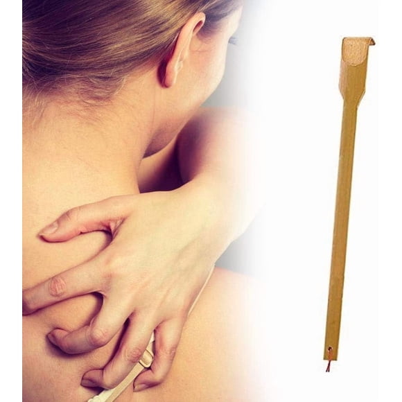 Outoloxit Extendable Bamboo Back Scratcher for Men and Women - 22 Inches Long Handle, Body Scratcher for Itchy Back and Hard-to-Reach Areas, Wooden Backscratcher with Ergonomic Grip