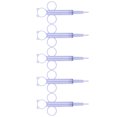thumbnail image 3 of Dispensador de medicina para mascotas, 5 uds., pastillas para perros y gatos, alimentador de tabletas, aguja de inyección, jeringa, azul transparente, 3 of 5