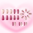 thumbnail image 2 of Uñas postizas LYLYNB Valentine con punta francesa en forma de almendra x24, 2 of 7