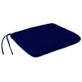 thumbnail image 6 of Jordan Manufacturing 20.25" x 20.75" Midnight Navy Solid Square Outdoor Chair Pad Seat Cushion with Ties, 6 of 10