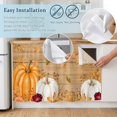 thumbnail image 4 of Orange Pumpkin Fall Oven Skirt Curtain for Kitchen Decor 28"x35", Thanksgiving Wooden White Botanical Self Adhesive Stove Curtains Skirt Cabinet Curtains for Bathroom Laundry Room, 4 of 8